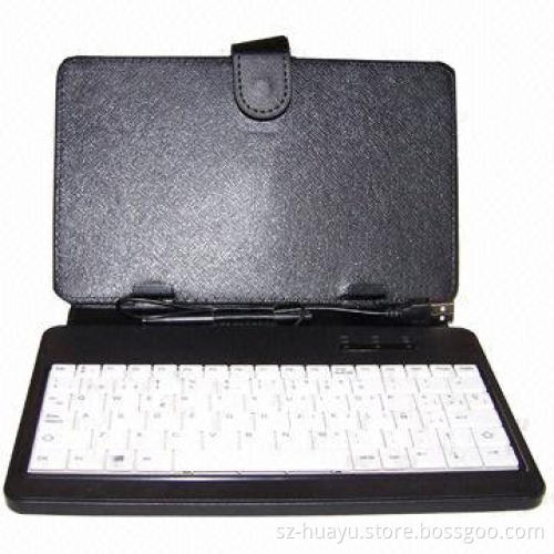 7-inch Universal Black Tablet PC Keyboard Case, Optional USB